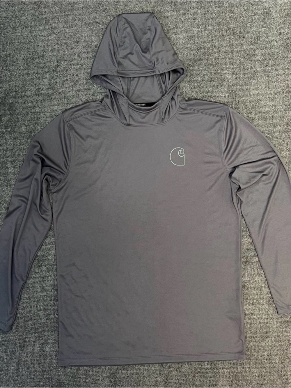 Carhartt Force Sun Defender Relaxed Fit Hoodie - Gray Long Sleeve Men's L Tall